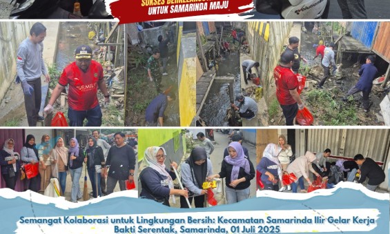 Semangat Gotong Royong! Kecamatan Samarinda Ilir Gelar Kerja Bakti Serentak